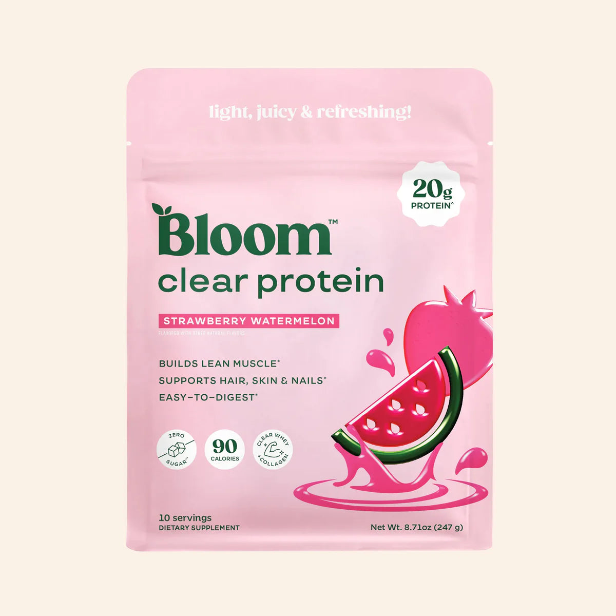 Clear Protein Collagen Strawberry Watermelon 250g